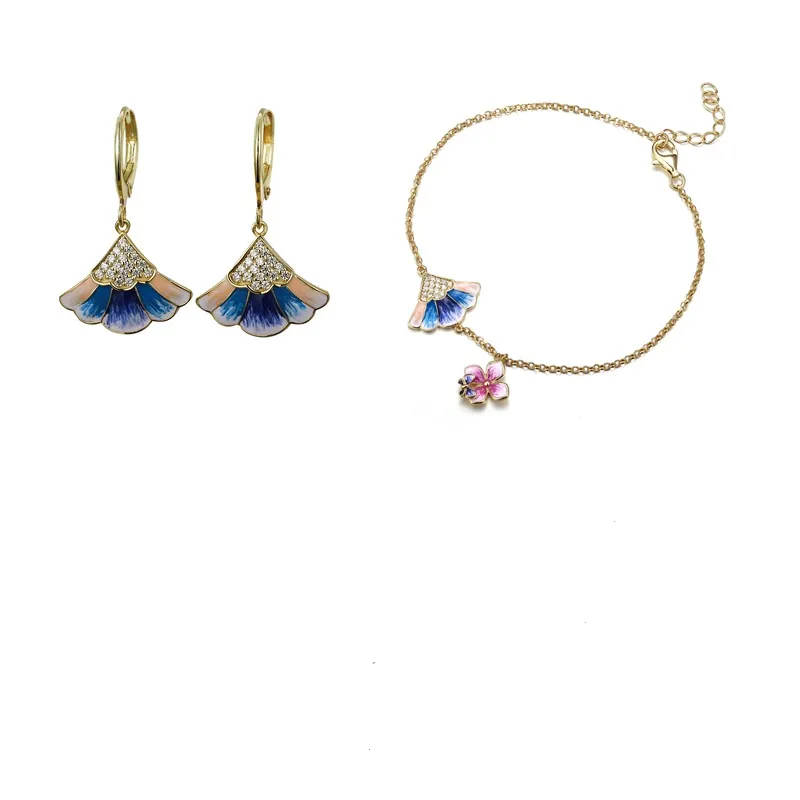 2023 Top Sale Classic Fancy Pink CZ 925 Silver Jewelry Set