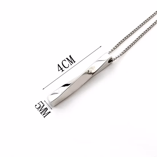 Top Quality Simple Fashion Men Bar Stainless Steel Pendant Esg11648